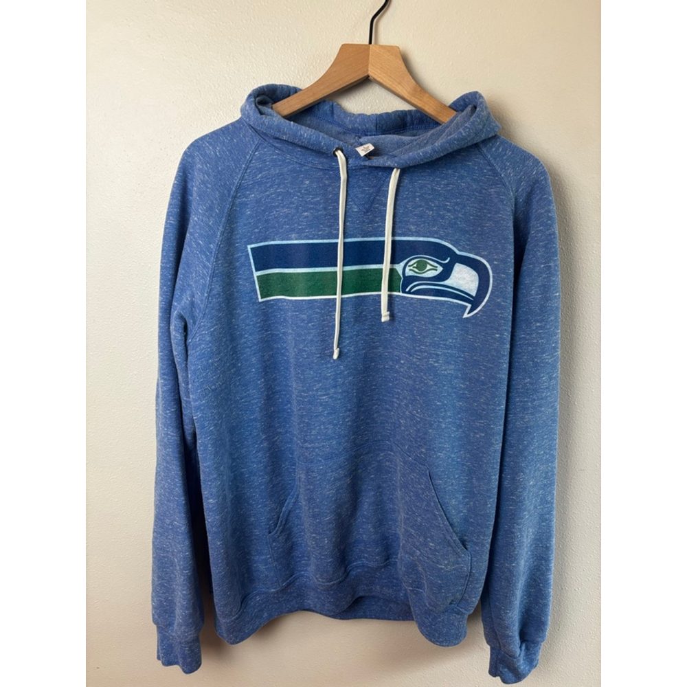 Blue Green Seahawks Hoodie L Super Bowl nfl football Seattle
